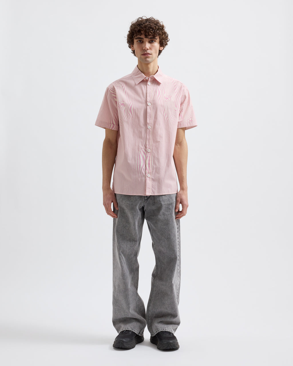 Callum Pink Glitch Stripe