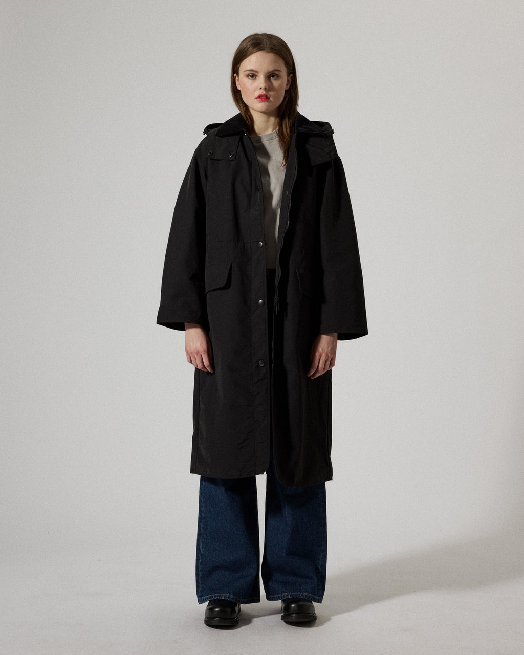 Joan Jett Nylon Hooded Black